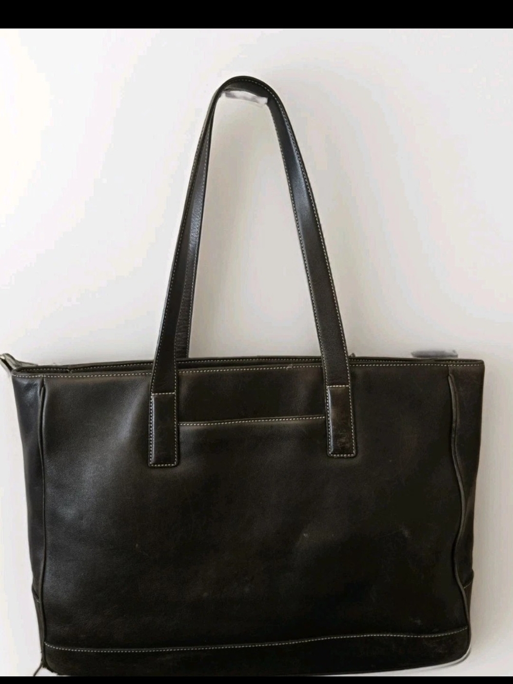 Coach Hampton Dark Brown Leather Business Tote Purse HOS-7790